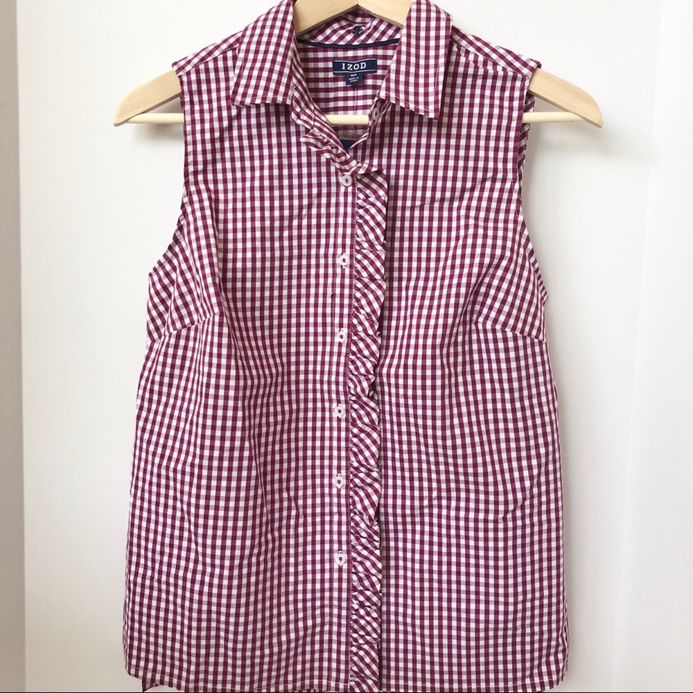 NWT IZOD Button Down Sleeveless Top • Size SP